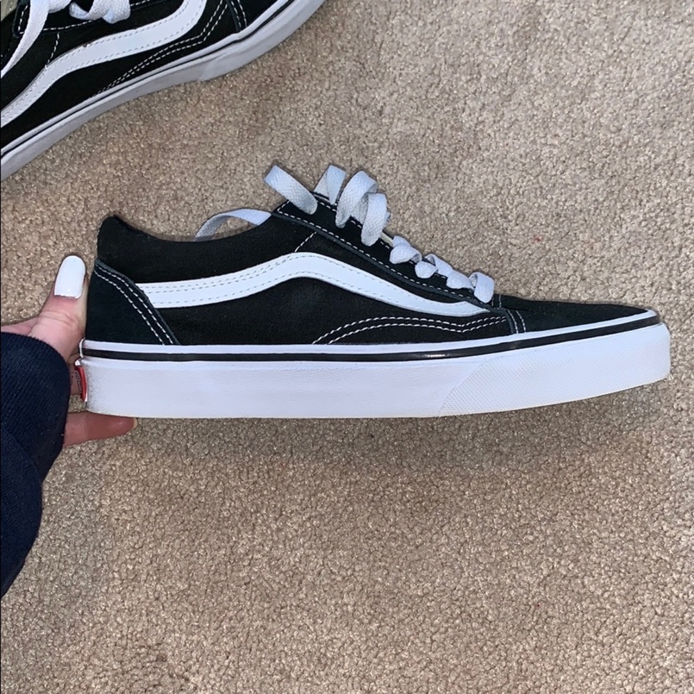 Black and white old skool Vans